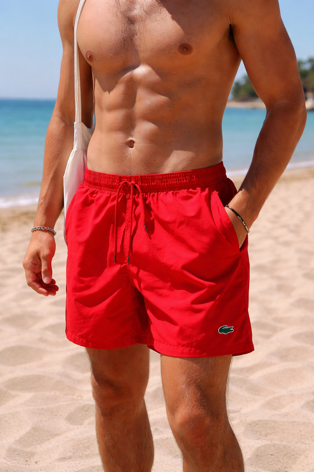 Conjunto de playa L@coste Rojo