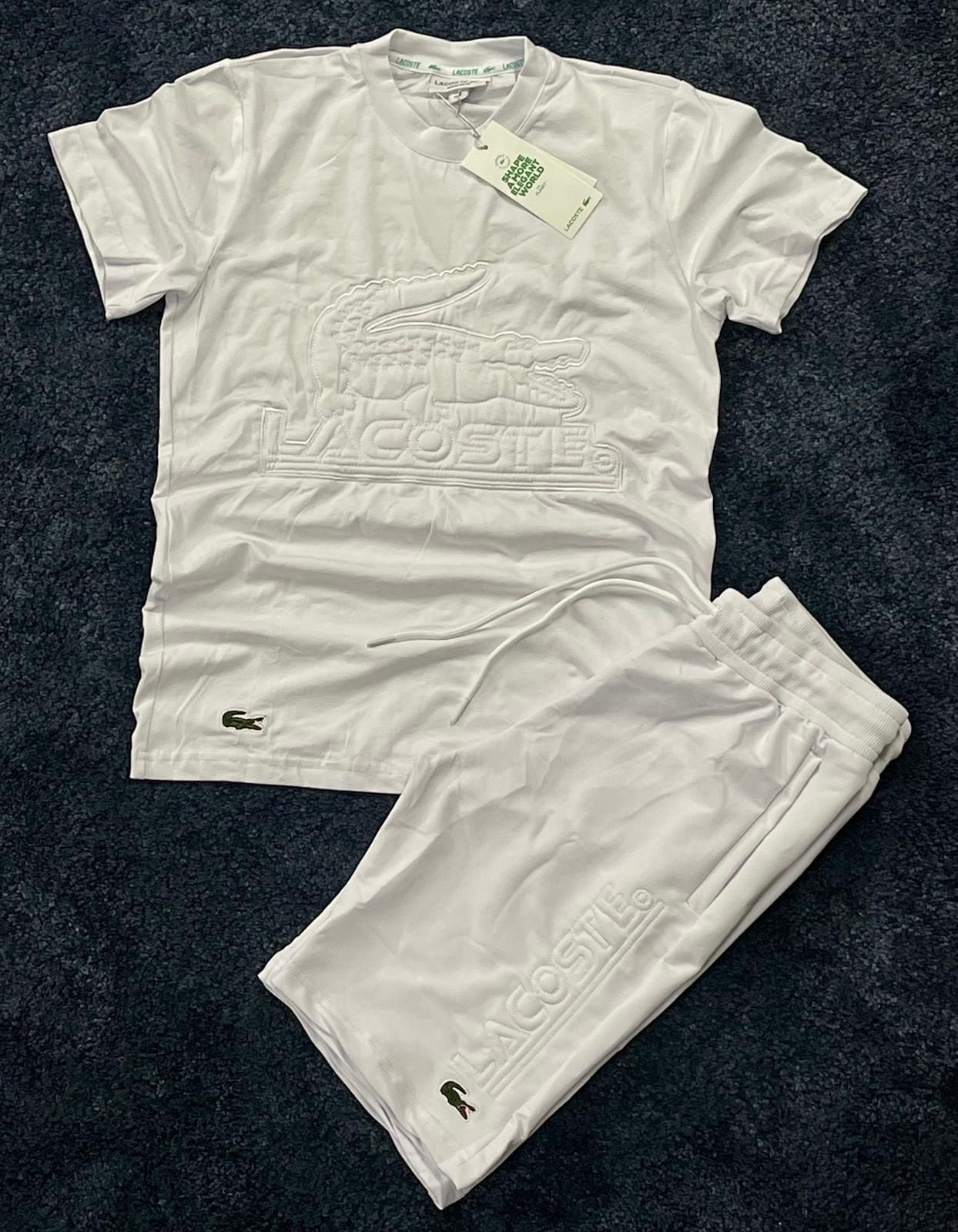Conjunto de Verão Lacoste Branco 🐊