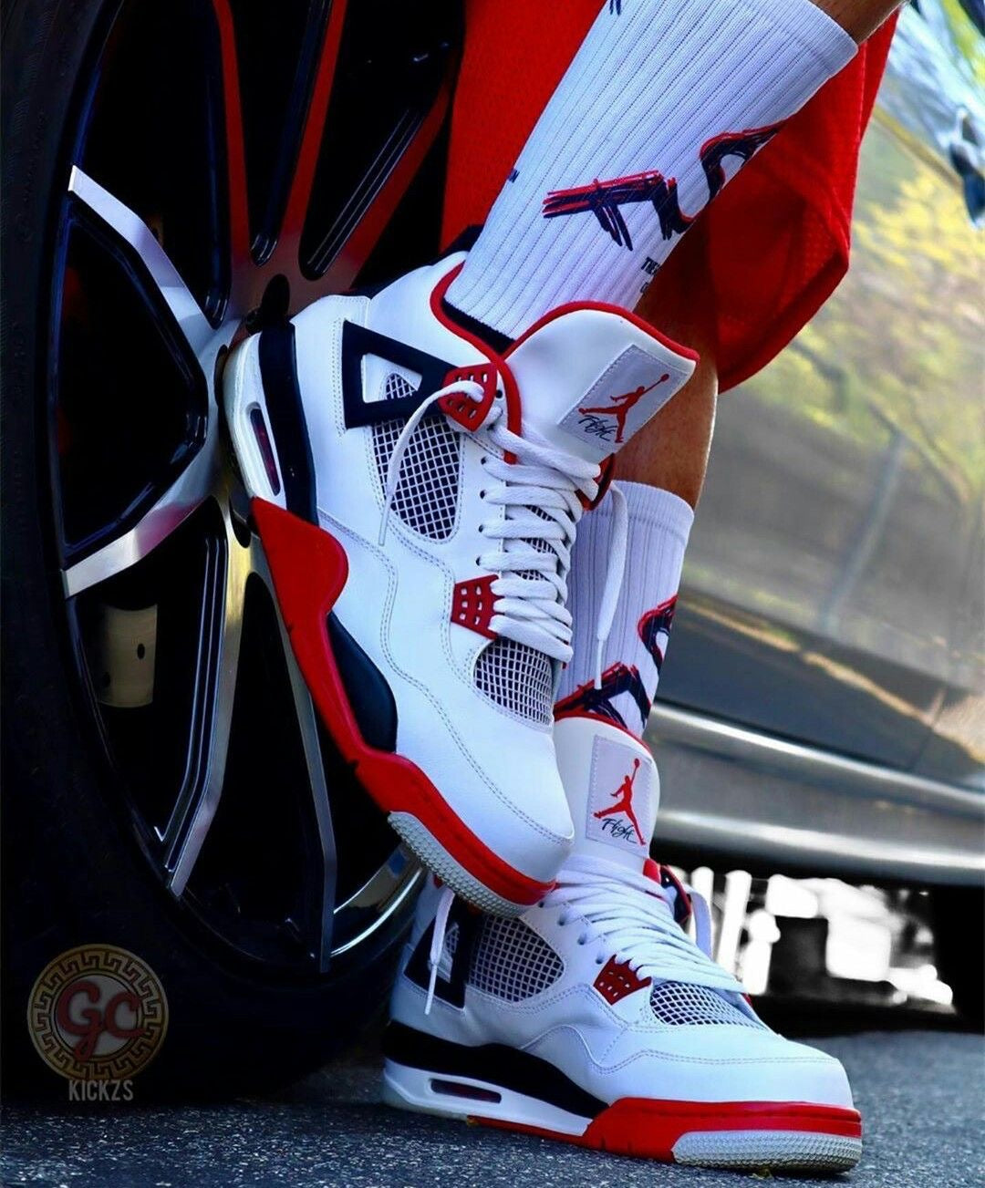 Air Jordan retro 4 Blanco y rojo