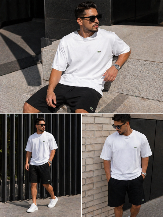 Conjunto L@coste Blanco y Negro