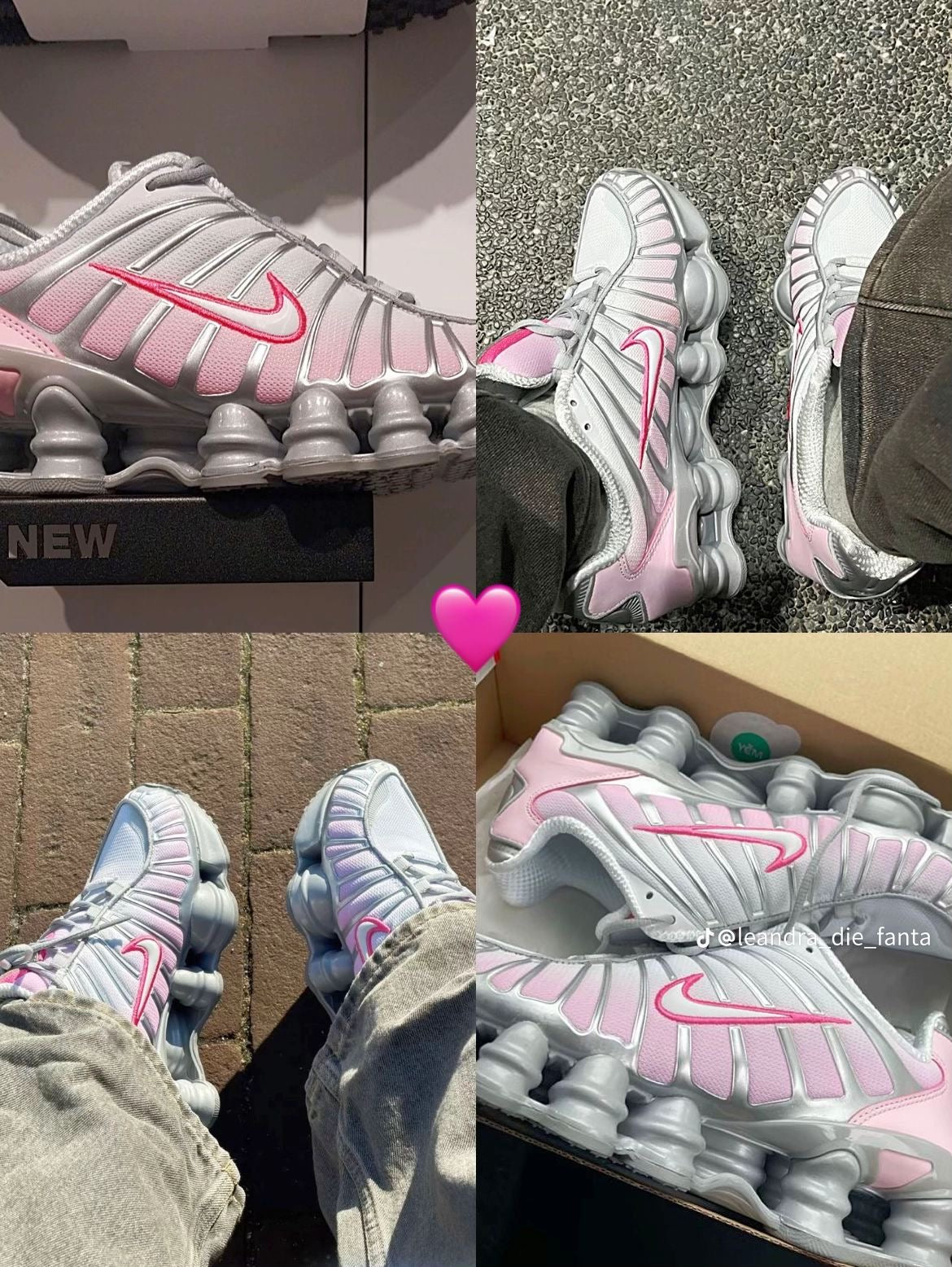Nike Shox gris Y rosa