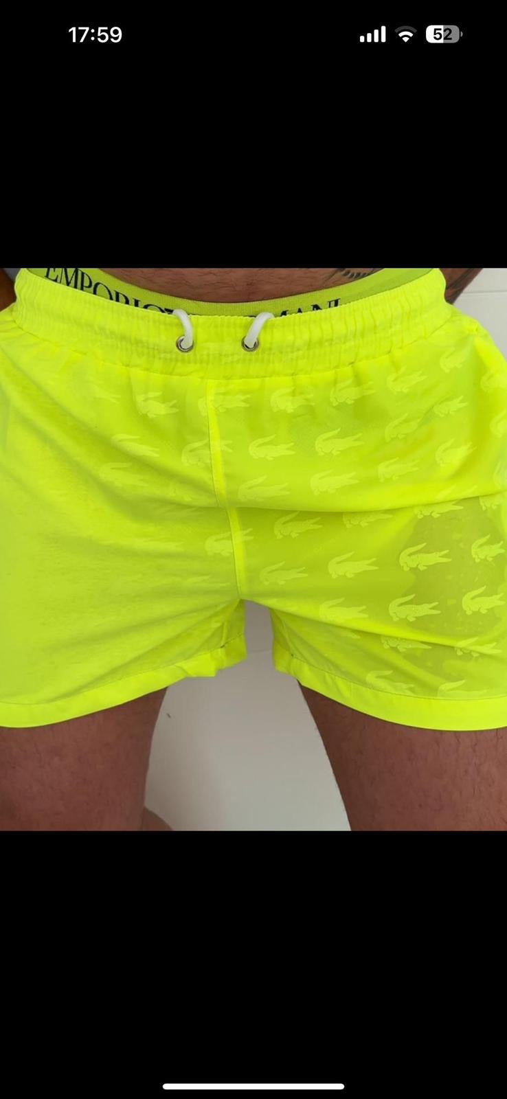 Calções de praia verde florescente Lacoste 🐊