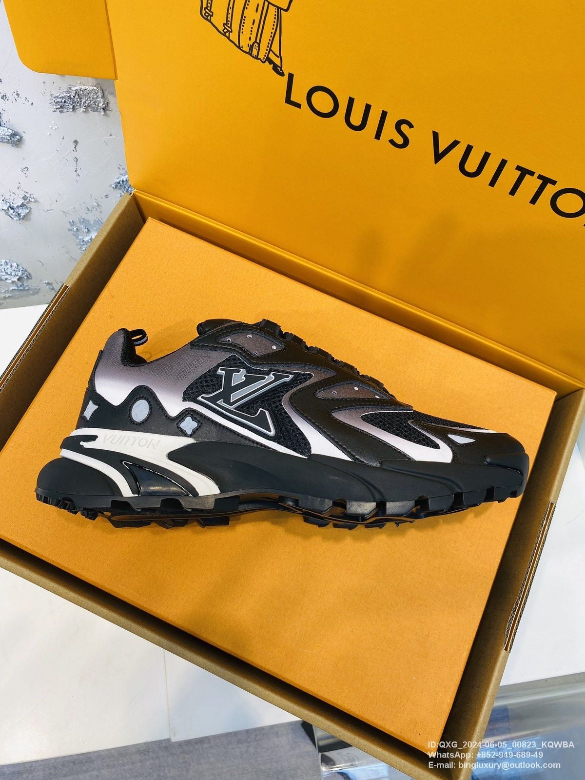 Lv Runner negro y blanco