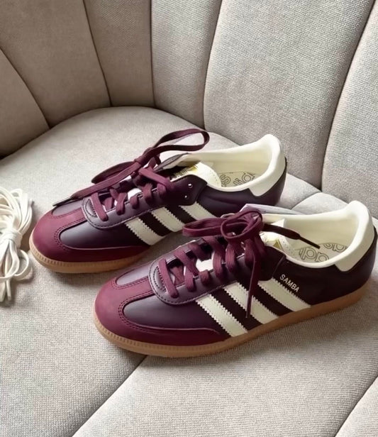 Adidas samba bordo Y blanco