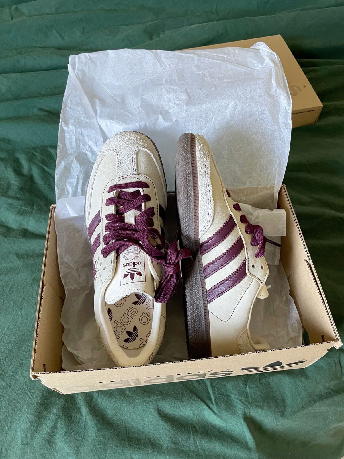 Adidas Samba Beje Y Bordo